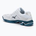 Scarpe da pallavolo da uomo Mizuno Wave Voltage bianco/blu marina/argento 3