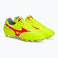 Scarpe da calcio Mizuno Morelia II Pro MD giallo sicurezza/fuoco corallo 2/galaxy argento uomo 4