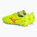 Scarpe da calcio Mizuno Morelia Neo IV Pro MD giallo sicurezza/fuoco corallo 2/galaxy argento uomo 4