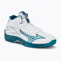 Scarpe da pallavolo da uomo Mizuno Thunder Blade Z Mid bianco/blu marina/argento