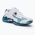 Scarpe da pallavolo da uomo Mizuno Wave Lightning Z8 bianco/blu marina/argento