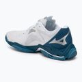 Scarpe da pallavolo da uomo Mizuno Wave Lightning Z8 bianco/blu marina/argento 3