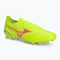 Scarpe da calcio Mizuno Morelia Neo IV Β Elite MD giallo sicurezza/fuoco corallo 2/argento galassia da uomo