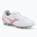Scarpe da calcio per bambini Mizuno Monarcida Neo III Select AG bianco/rosso radiante