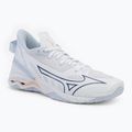 Scarpe da pallamano da donna Mizuno Wave Mirage 5 bianco/navy peonia/pesca parfait