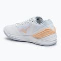 Scarpe da pallamano da donna Mizuno Wave Stealth Neo bianco/navy peonia/pesca parfait 3