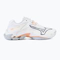 Scarpe da pallavolo donna Mizuno Wave Lightning Z8 bianco/navy peonia/pesca parfait 2