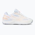 Scarpe da pallavolo da donna Mizuno Cyclone Speed 4 bianco/pesca parfait/blu alogeno 2