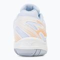 Scarpe da pallavolo da donna Mizuno Cyclone Speed 4 bianco/pesca parfait/blu alogeno 6