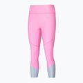 Leggings Mizuno Impulse Core 3/4 lilla in chiffon da donna