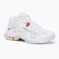Scarpe da pallavolo donna Mizuno Wave Lightning Z8 Mid bianco/aleuziano/rosa scuro