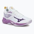 Scarpe da pallavolo da donna Mizuno Wave Dimension bianco/viola patrizia/vintage
