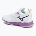 Scarpe da pallavolo da donna Mizuno Wave Dimension bianco/viola patrizia/vintage 3