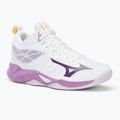 Scarpe da pallavolo da donna Mizuno Wave Dimension Mid bianco/viola patrizia/vintage