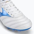 Mizuno Morelia II Japan Md bianco/blu laser/oro scarpe da calcio uomo 7