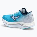 Scarpe da corsa da donna Mizuno Wave Rebellion Flash 2 blu fiume/blu wing teal/bianco 3