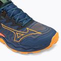 Scarpe da corsa da uomo Mizuno Wave Daichi 8 estate blu/albicocca/arancio piccante 7