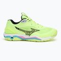 Scarpe da pallamano uomo Mizuno Wave Stealth 6 neo lime/nero/splish splash 2