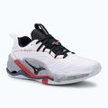 Scarpe da pallamano da uomo Mizuno Wave Stealth Neo 2 bianco/salsa/nero