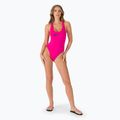 Costume da bagno intero donna Nike Logo Tape Crossback rosa prime 2