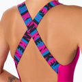 Costume da bagno intero donna Nike Logo Tape Crossback rosa prime 5