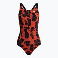 Costume da bagno intero da donna Nike Multiple Print Fastback bright crimson