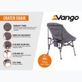 Sedia da trekking Vango Crater grigio granito 10