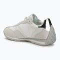 KARL LAGERFELD scarpe donna Velocette Embro Nft pelle/tessuto bianco con argento 3