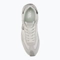KARL LAGERFELD scarpe donna Velocette Embro Nft pelle/tessuto bianco con argento 5