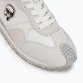 KARL LAGERFELD scarpe donna Velocette Embro Nft pelle/tessuto bianco con argento 7