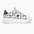 KARL LAGERFELD scarpe da donna Kapri Twin Nft Graffiti in pelle bianca/nero 2