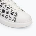 KARL LAGERFELD scarpe da donna Kapri Twin Nft Graffiti in pelle bianca/nero 7