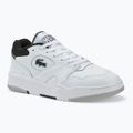 Scarpe Lacoste Lineshot da uomo con colletto a contrasto in pelle bianco/nero