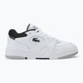 Scarpe Lacoste Lineshot da uomo con colletto a contrasto in pelle bianco/nero 2