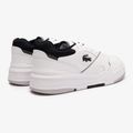 Scarpe Lacoste Lineshot da uomo con colletto a contrasto in pelle bianco/nero 10