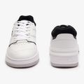 Scarpe Lacoste Lineshot da uomo con colletto a contrasto in pelle bianco/nero 11
