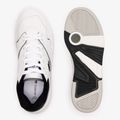 Scarpe Lacoste Lineshot da uomo con colletto a contrasto in pelle bianco/nero 12