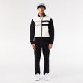 Scarpe Lacoste Lineshot da uomo con colletto a contrasto in pelle bianco/nero 15
