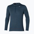 Uomo Mizuno Impulse Core Half Zip blue wing teal running Longsleeve