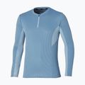 Maglia a manica lunga da uomo Mizuno Dryaeroflow Half Zip blu parigino