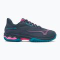 Scarpe da padel donna Mizuno Wave Exceed Light 2 Padel mezzanotte marina/fucsia viola/blu smalto 2