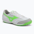 Scarpe da calcio Mizuno Morelia Sala Pro TF uomo bianco/verde neon/argento galassia