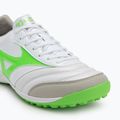 Scarpe da calcio Mizuno Morelia Sala Elite TF da uomo bianco/verde neon/argento galassia 7