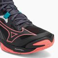 Mizuno Wave Lightning Z8 Mid scarpa da pallavolo nero/fiamma di neon/blu pavone 7