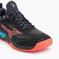 Scarpe da pallavolo Mizuno Wave Luminous 3 nero/fiamma di neon/blu pavone 7