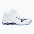 Mizuno Wave Voltage 2 Mid scarpe da pallavolo bianco/bellwether blue/bell air blue 2