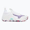 Mizuno Wave Momentum 3 scarpe da pallavolo bianco/viola indaco/rosa camelia 2