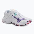 Scarpe da pallavolo donna Mizuno Wave Lightning Z8 bianche/viola indaco/camelliaros