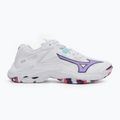 Scarpe da pallavolo donna Mizuno Wave Lightning Z8 bianche/viola indaco/camelliaros 2