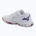 Scarpe da pallavolo donna Mizuno Wave Lightning Z8 bianche/viola indaco/camelliaros 3